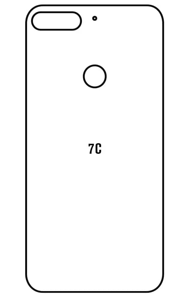 Honor 7C Zadní Hydrogel ochranná fólie (Střih Zadní část 1)