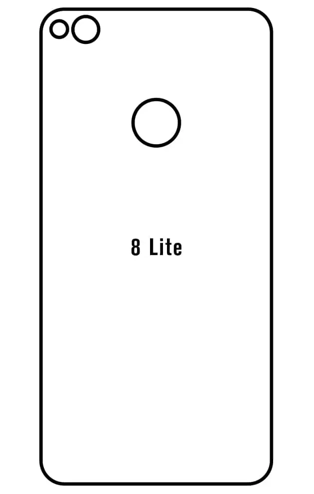 Honor 8 Lite Zadní Hydrogel ochranná fólie (Střih Zadní část 1)