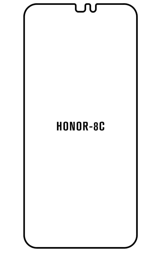 Honor 8C Přední Hydrogel ochranná fólie (Střih Přední 1)