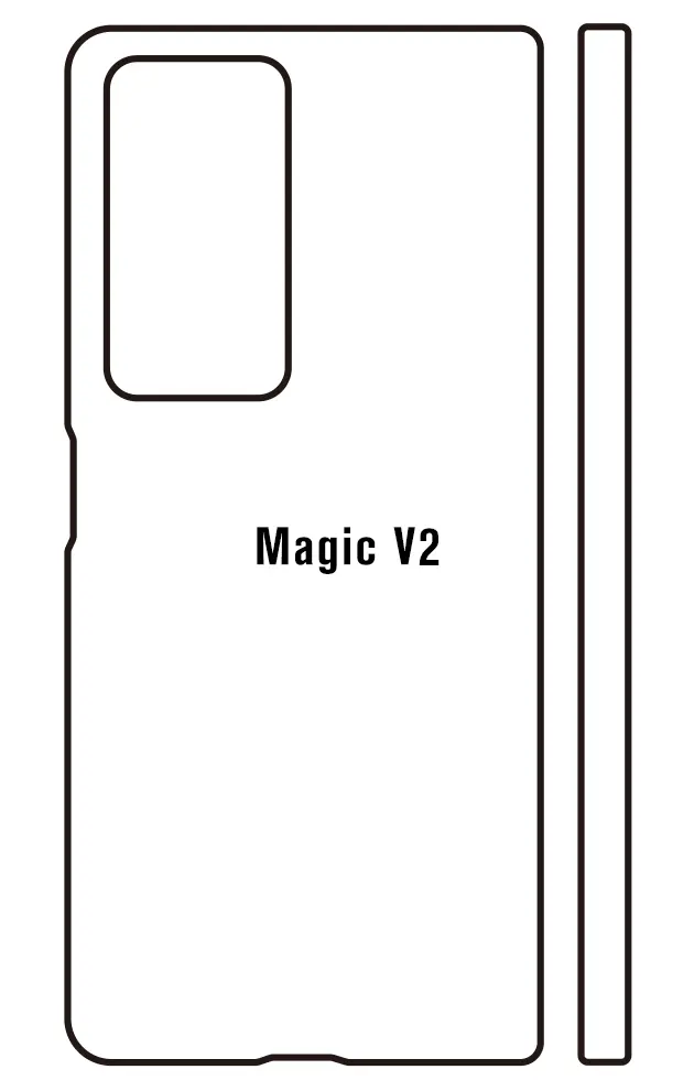 Honor Magic V2 Zadní Hydrogel ochranná fólie (Střih Zadní část 1)