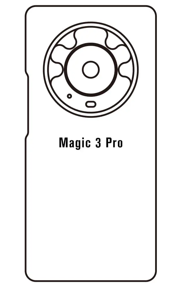 Honor Magic3 Pro Zadní Hydrogel ochranná fólie (Střih Zadní část 1)