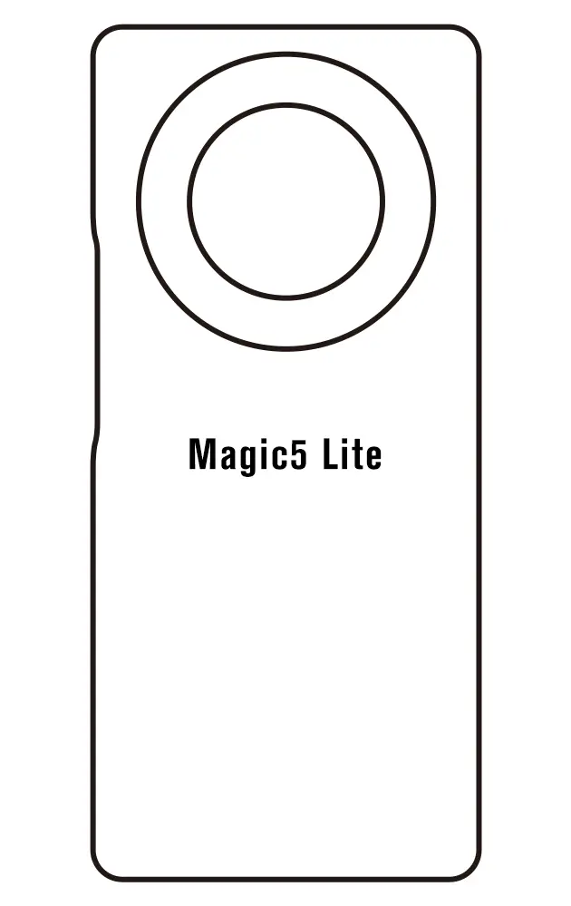 Honor Magic5 Lite Zadní Hydrogel ochranná fólie (Střih Zadní část 1)