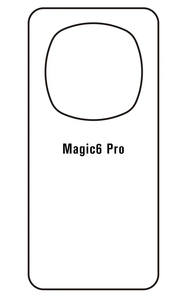 Honor Magic6 Pro Zadní Hydrogel ochranná fólie (Střih Zadní část 1)