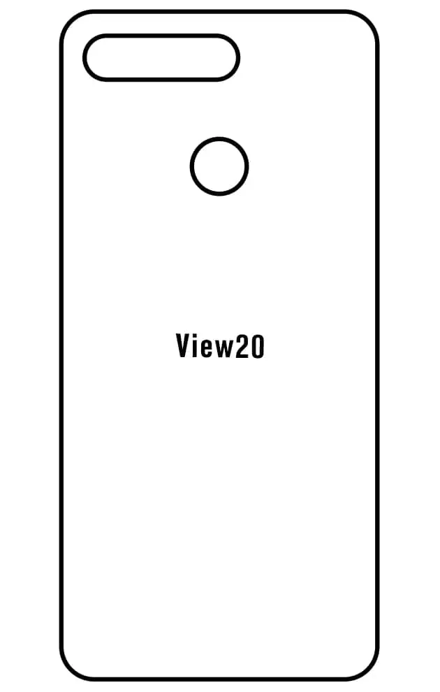 Honor View 20 Zadní Hydrogel ochranná fólie (Střih Zadní část 1)