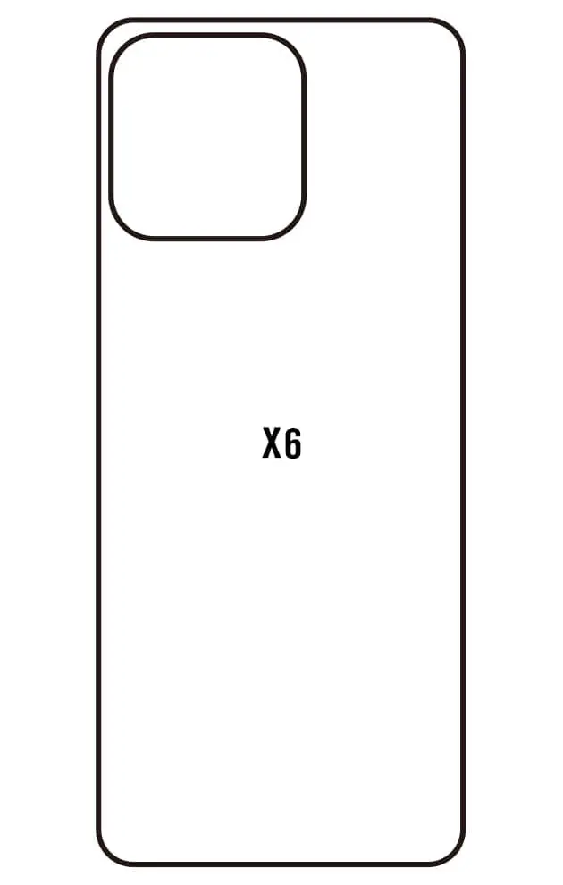 Honor X6 Zadní Hydrogel ochranná fólie (Střih Zadní část 1)