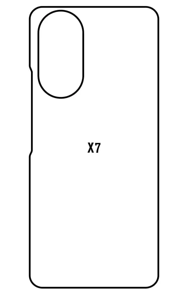 Honor X7 Zadní Hydrogel ochranná fólie (Střih Zadní část 1)