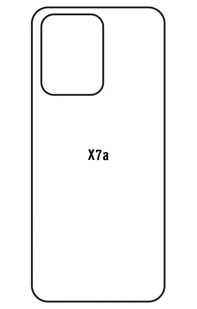 Honor X7a Zadní Hydrogel ochranná fólie (Střih Zadní část 1)