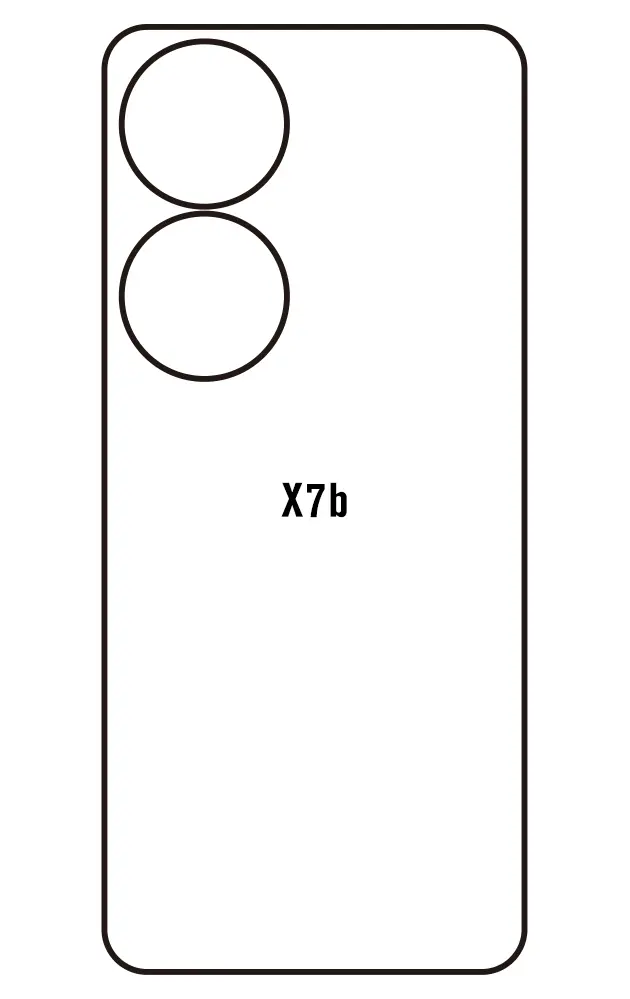 Honor X7b Zadní Hydrogel ochranná fólie (Střih Zadní část 1)