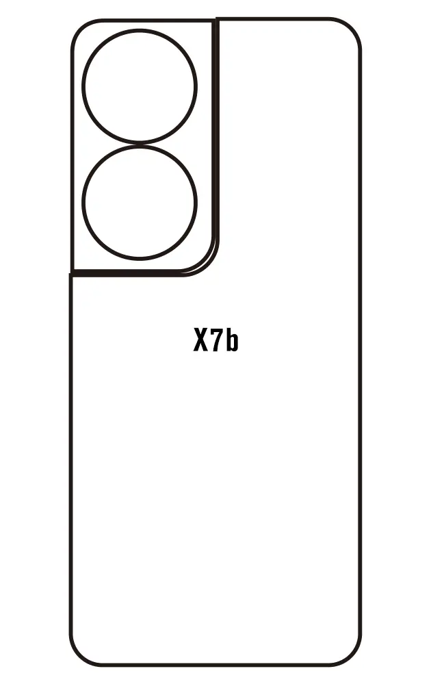 Honor X7b 5G (50MP) Zadní Hydrogel ochranná fólie (Střih Zadní část 1)