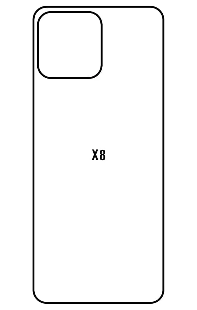 Honor X8 Zadní Hydrogel ochranná fólie (Střih Zadní část 1)