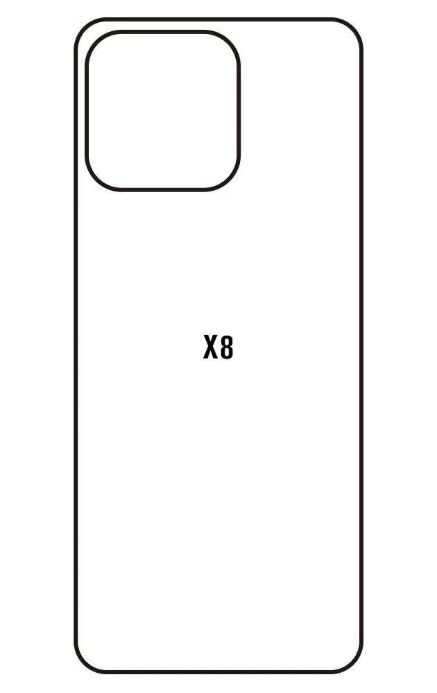 Honor X8 5G Zadní Hydrogel ochranná fólie (Střih Zadní část 1)
