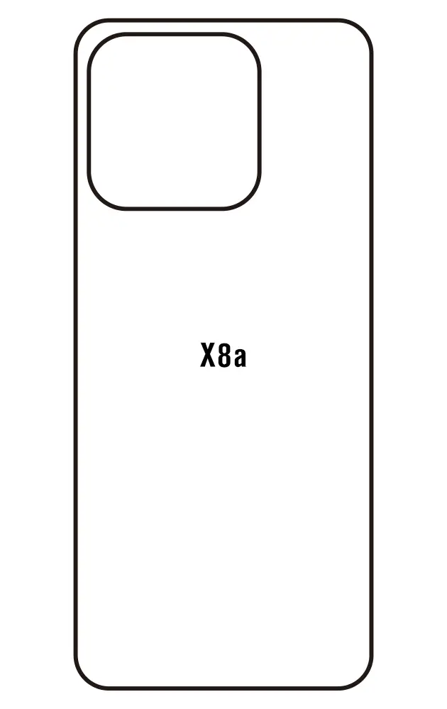 Honor X8a Zadní Hydrogel ochranná fólie (Střih Zadní část 1)