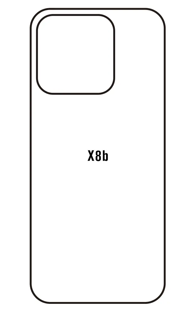 Honor X8b Zadní Hydrogel ochranná fólie (Střih Zadní část 1)