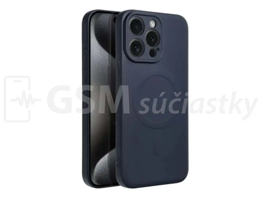 Silikonový kryt s magnetickým nabíjením Apple iPhone 15 Pro Max, Modrý 1