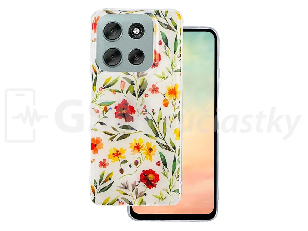 Pouzdro s obrázkem na mobil Motorola Moto G86, květiny 1
