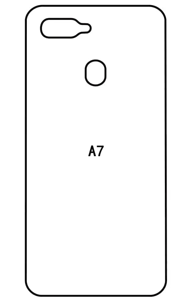 Oppo A7 Zadní Hydrogel ochranná fólie