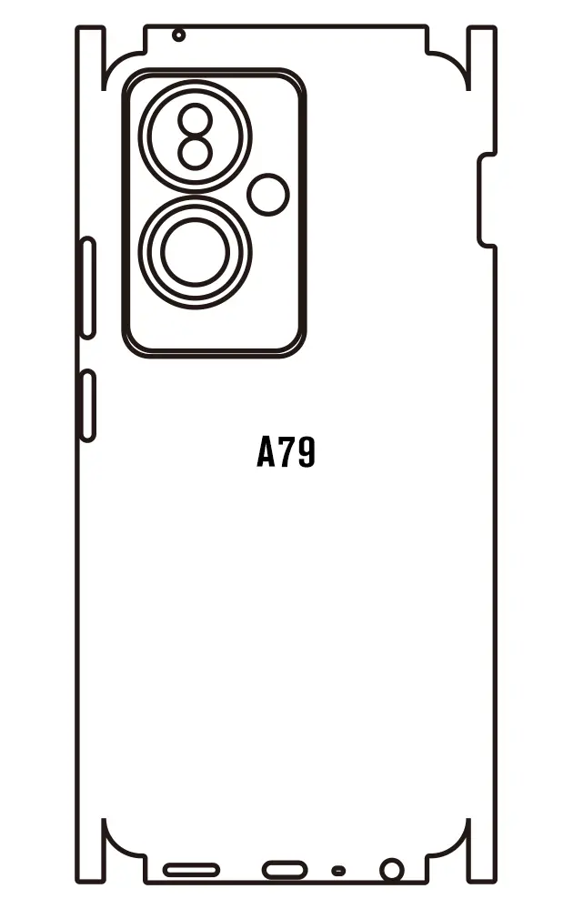 Oppo A79 5G 2023 Zadní Hydrogel ochranná fólie