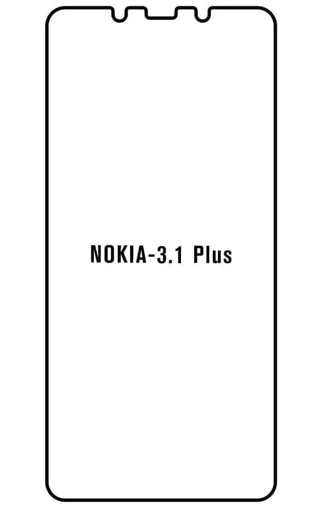 Nokia 3.1 Plus Přední Hydrogel ochranná fólie