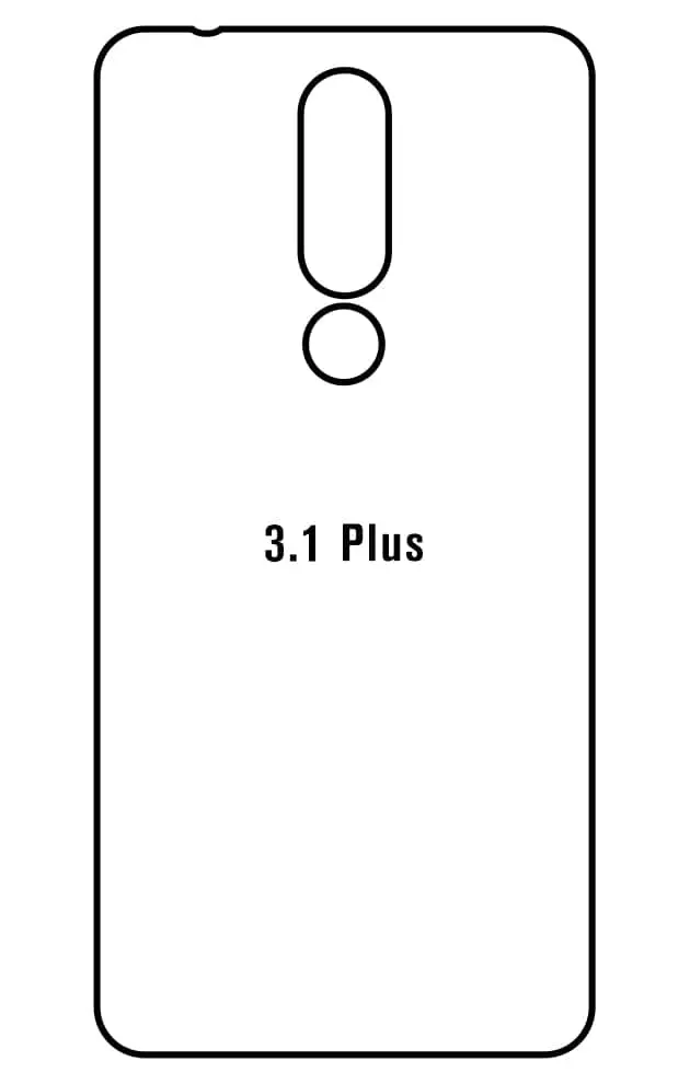 Nokia 3.1 Plus Zadní Hydrogel ochranná fólie