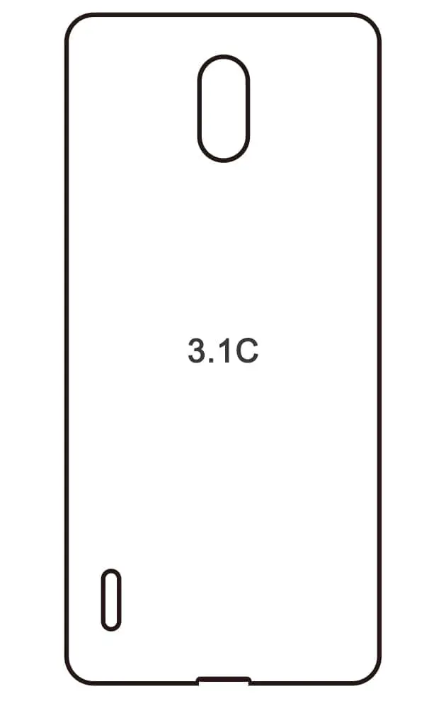 Nokia 3.1C / 3.1A Zadní Hydrogel ochranná fólie