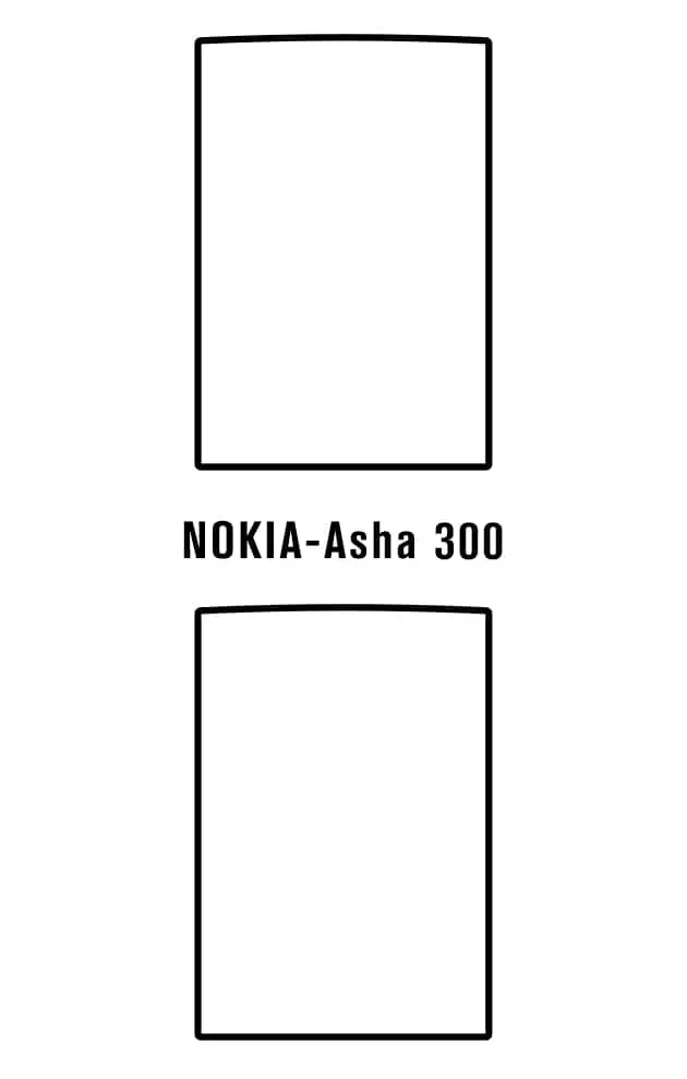 Nokia Asha 300 Přední Hydrogel ochranná fólie