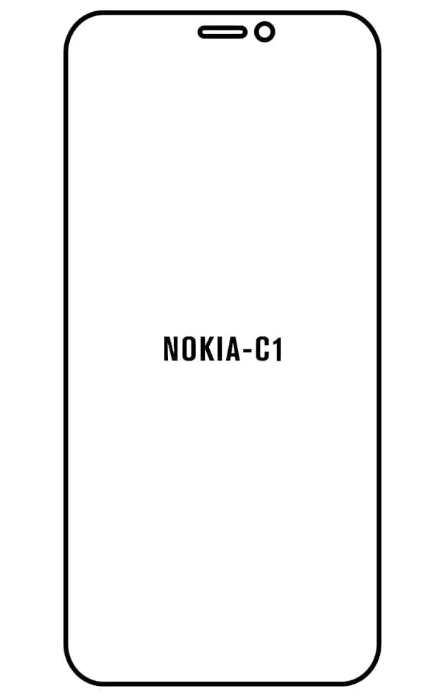 Nokia C1 Přední Hydrogel ochranná fólie