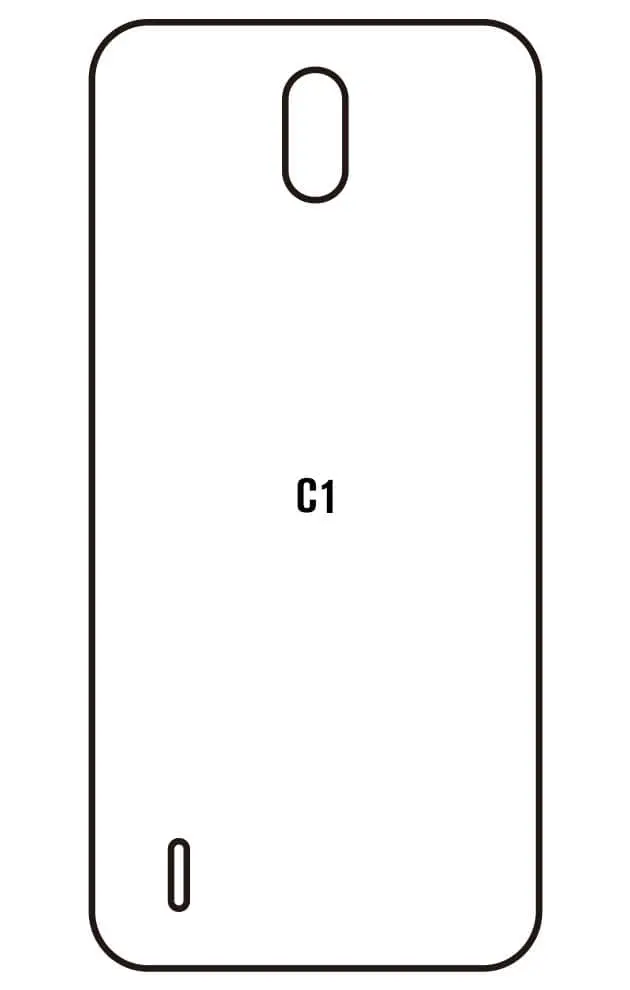 Nokia C1 Zadní Hydrogel ochranná fólie