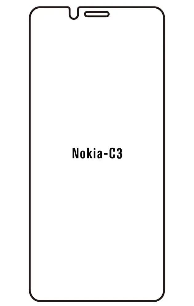 Nokia C3 Přední Hydrogel ochranná fólie