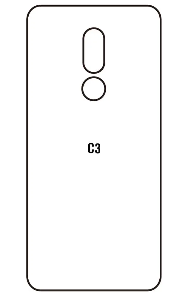 Nokia C3 Zadní Hydrogel ochranná fólie