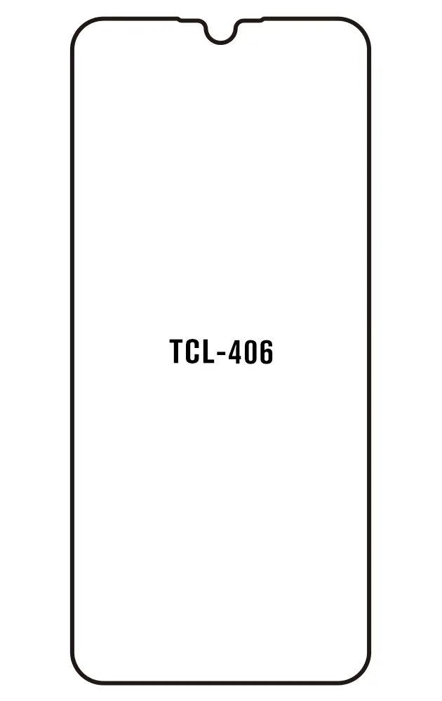TCL 406 Přední Hydrogel ochranná fólie