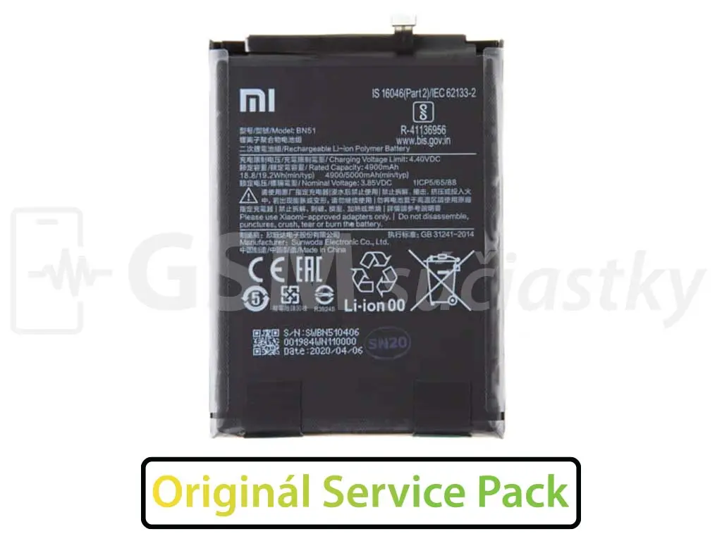 Originální baterie Xiaomi BN51 pro Xiaomi Redmi 8, Redmi 8A