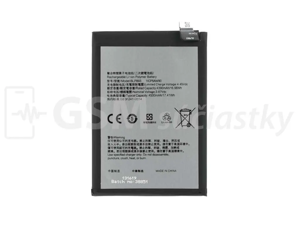 Baterie Oppo Reno7 BLP893