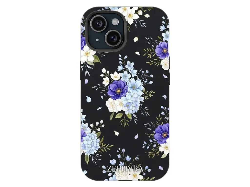 Blue Blossom Noir - iPhone 13 Kryt