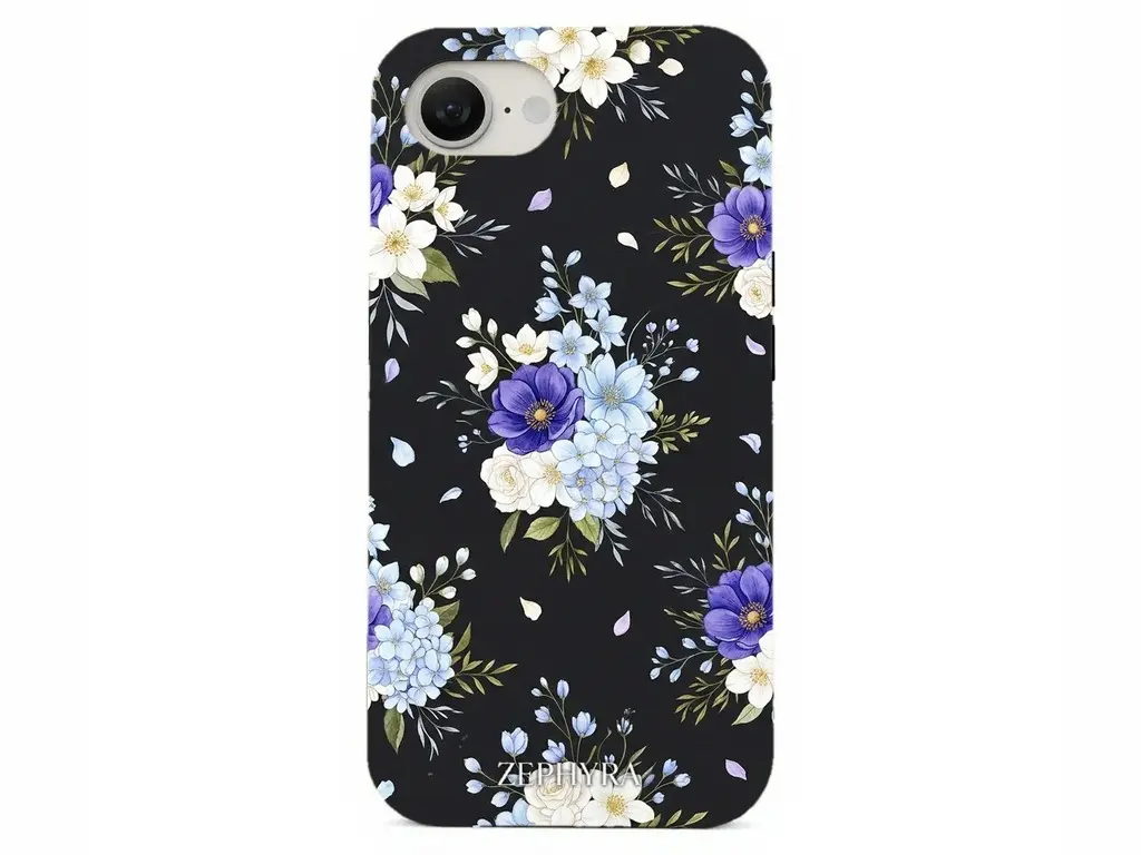 Blue Blossom Noir - iPhone 16e Kryt