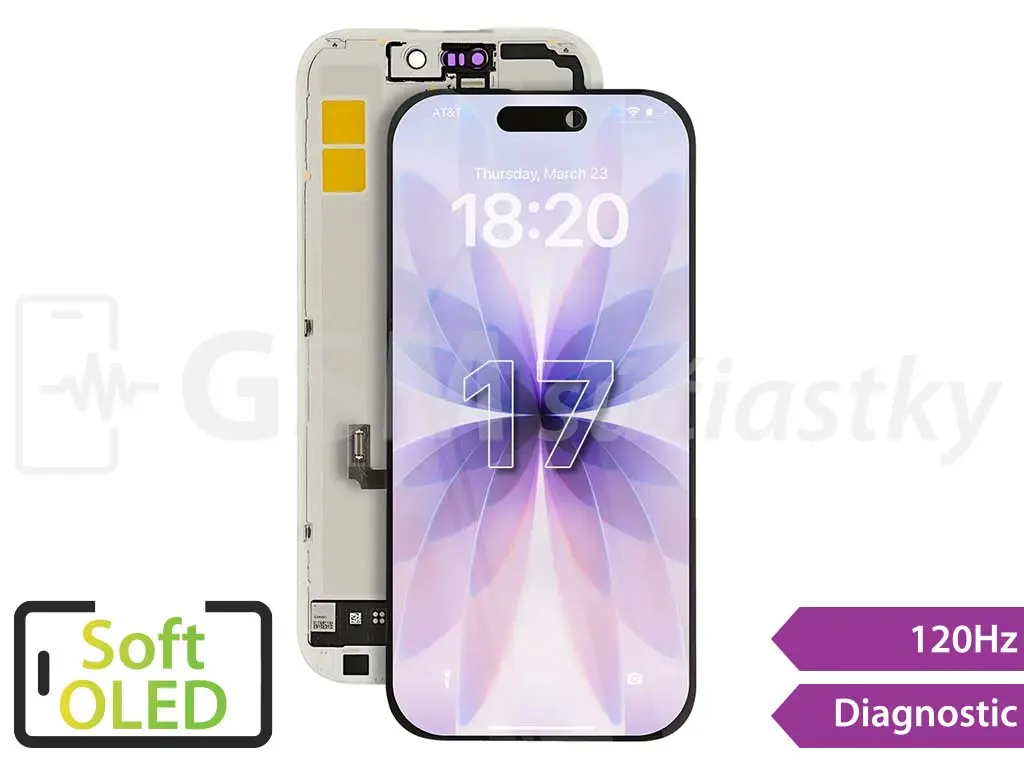 iPhone 17 LCD displej + dotykové sklo zobrazujúci sa ako Originál